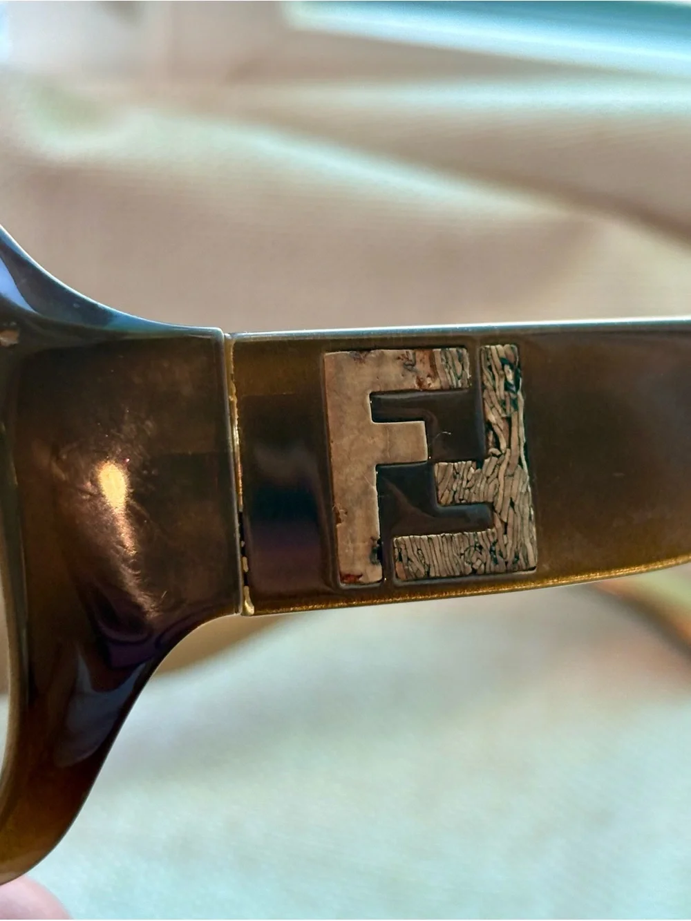Vintage Fendi Zucca FS 501 Light Havana Brown Radiant  Sunglasses